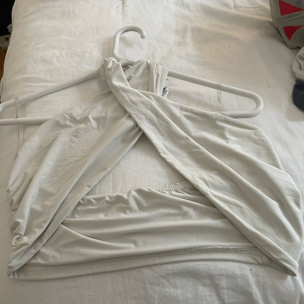 White wrap top